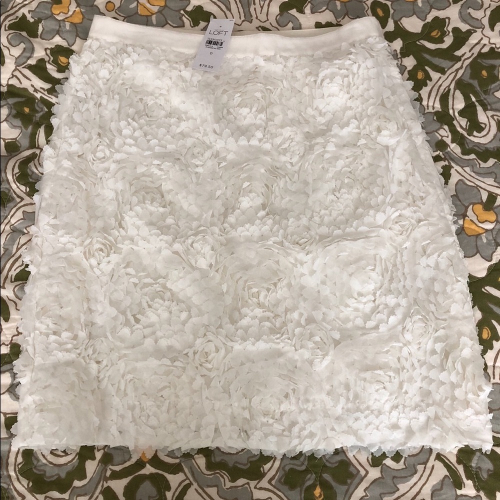 Loft white skirt